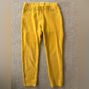 Hanna Andersson Mustard Yellow Kids Girls Leggings Cords Corduroy 110 5
